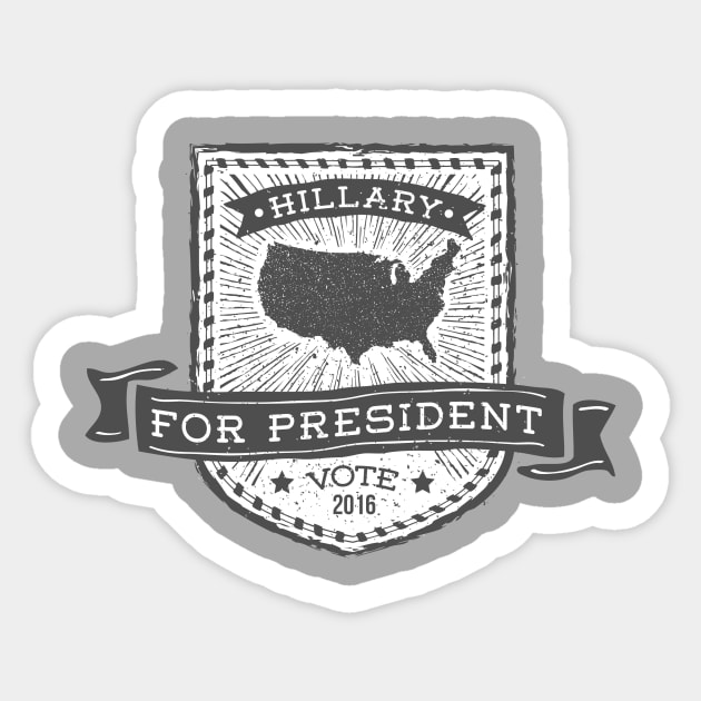 Vote Hillary for President 2016 Sticker by kippygo